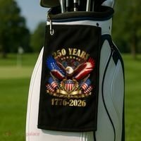 250 Years American 1776-2026 250th 4th Of July Golf Towel thumb 2