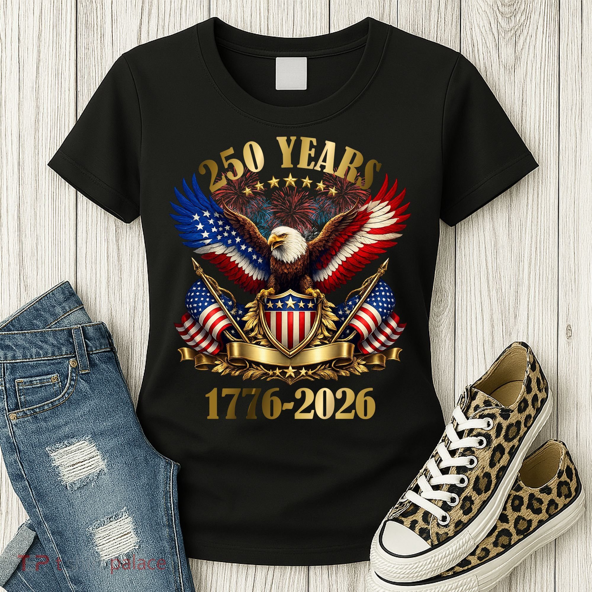 250 Years American 1776-2026 250th 4th Of July Women's T-Shirt