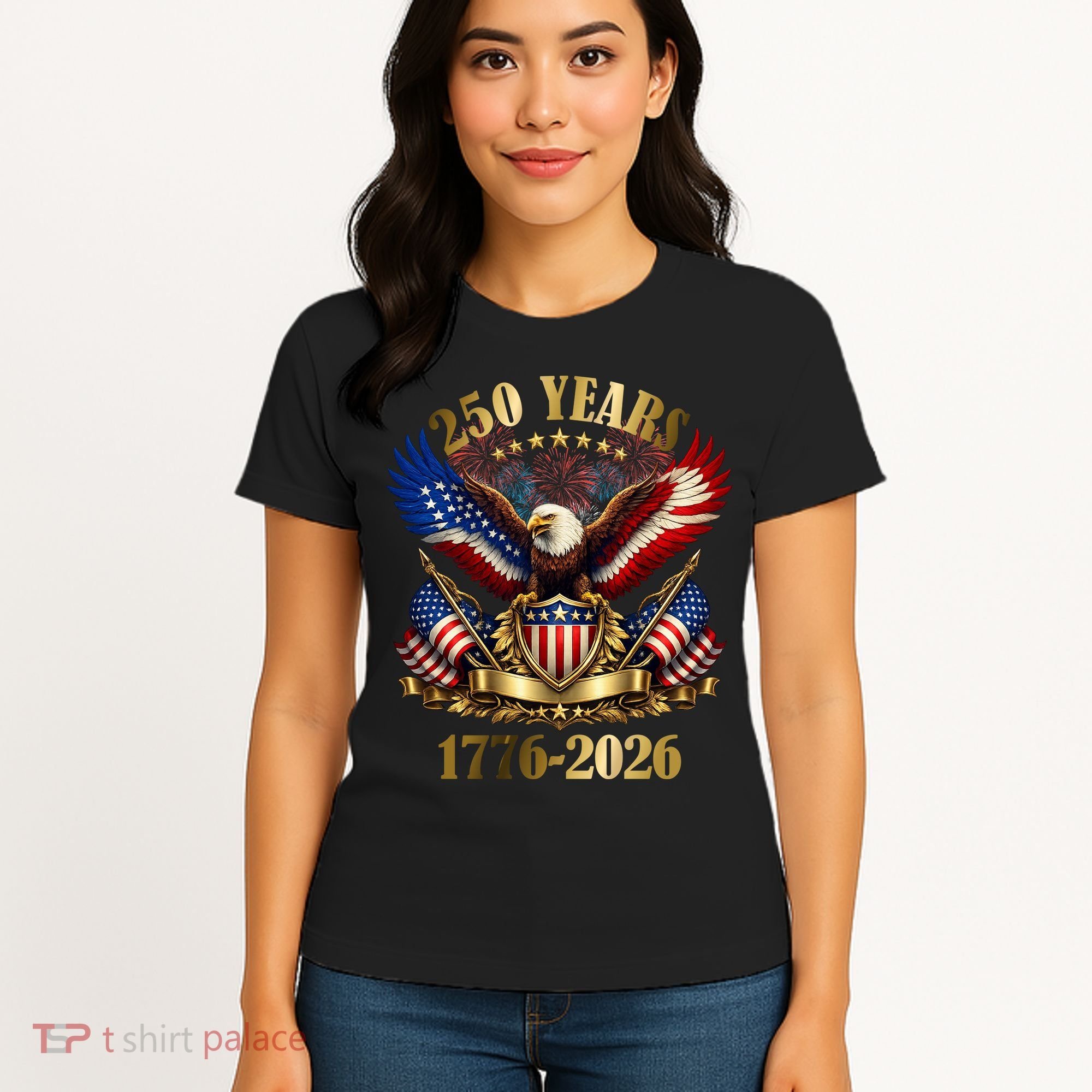 250 Years American 1776-2026 250th 4th Of July Women's T-Shirt