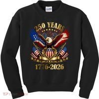 250 Years American 1776-2026 250th 4th Of July Kids Sweatshirt thumb 0