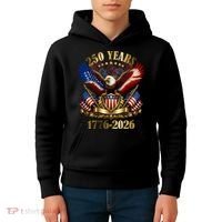 250 Years American 1776-2026 250th 4th Of July Kids Hoodie thumb 4