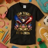 250 Years American 1776-2026 250th 4th Of July Kids T-Shirt thumb 3