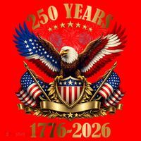 250 Years American 1776-2026 250th 4th Of July Santa Hat thumb 1