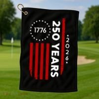 250 Years America Anniversary 250th Independence Day 1776 Golf Towel thumb 1
