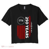 250 Years America Anniversary 250th Independence Day 1776 Women's Crop Top Tee thumb 0