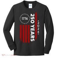 250 Years America Anniversary 250th Independence Day 1776 Kids Long Sleeve Shirt thumb 0