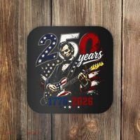 250 Years Abraham Lincoln Guitar July 4th 250th Anniversary Coaster thumb 0