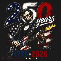 250 Years Abraham Lincoln Guitar July 4th 250th Anniversary Women's Hoodie thumb 2