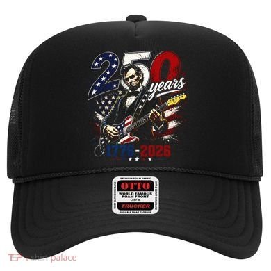 250 Years Abraham Lincoln Guitar July 4th 250th Anniversary Hat