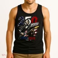250 Years Abraham Lincoln Guitar July 4th 250th Anniversary Tank Top thumb 3