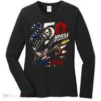 250 Years Abraham Lincoln Guitar July 4th 250th Anniversary Women's Long Sleeve Shirt thumb 0