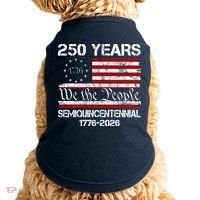 250 Years America 250th Anniversary Semiquincentennial 1776-2026 Doggie Tank thumb 0