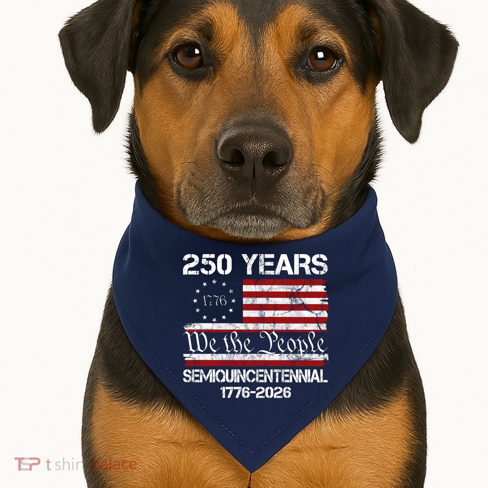 250 Years America 250th Anniversary Semiquincentennial 1776-2026 USA-Made Doggie Bandana