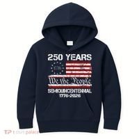 250 Years America 250th Anniversary Semiquincentennial 1776-2026 Kids Hoodie thumb 0