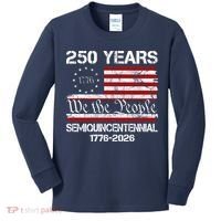 250 Years America 250th Anniversary Semiquincentennial 1776-2026 Kids Long Sleeve Shirt thumb 0