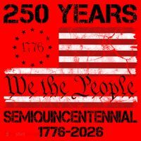 250 Years America 250th Anniversary Semiquincentennial 1776-2026 Santa Hat thumb 1