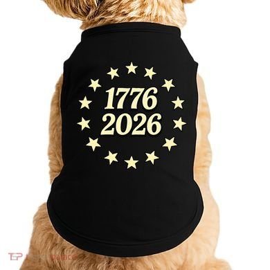 250 Years American 250th Anniversary Front And Back  Doggie Tank