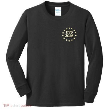 250 Years American 250th Anniversary Front And Back  Kids Long Sleeve Shirt