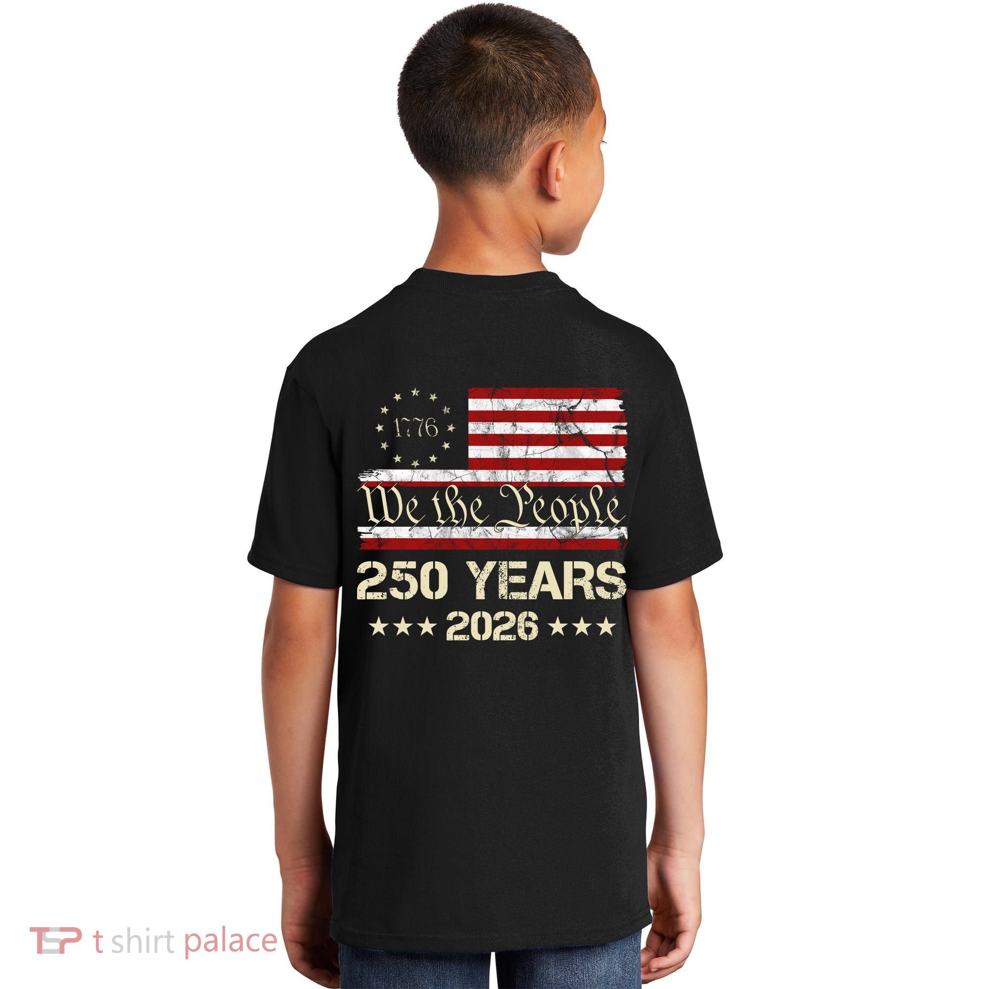 250 Years American 250th Anniversary Front And Back  Kids T-Shirt