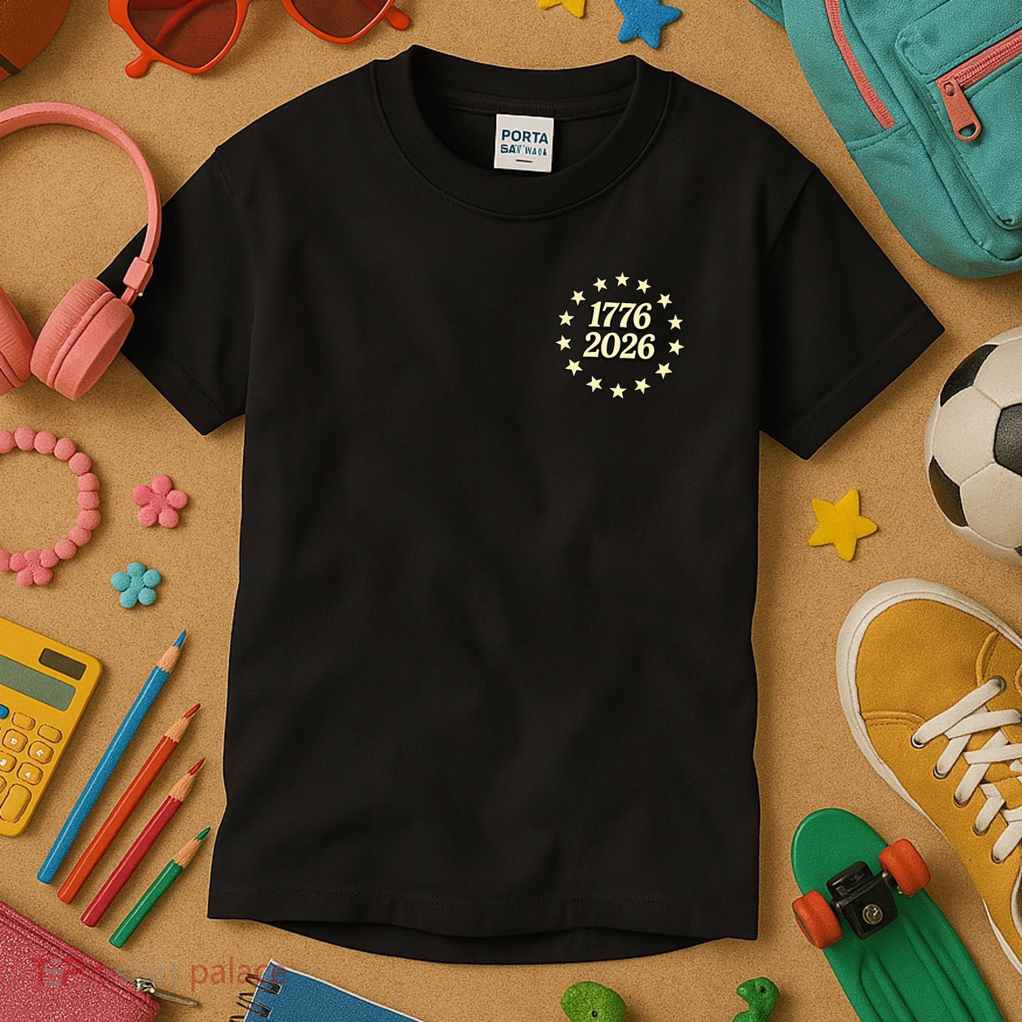 250 Years American 250th Anniversary Front And Back  Kids T-Shirt