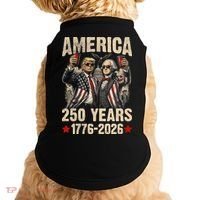 250 Years America 250th Anniversary Trump Washington Doggie Tank thumb 0