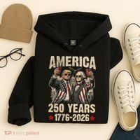 250 Years America 250th Anniversary Trump Washington Hoodie thumb 4