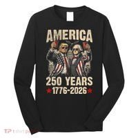 250 Years America 250th Anniversary Trump Washington Long Sleeve Shirt thumb 0