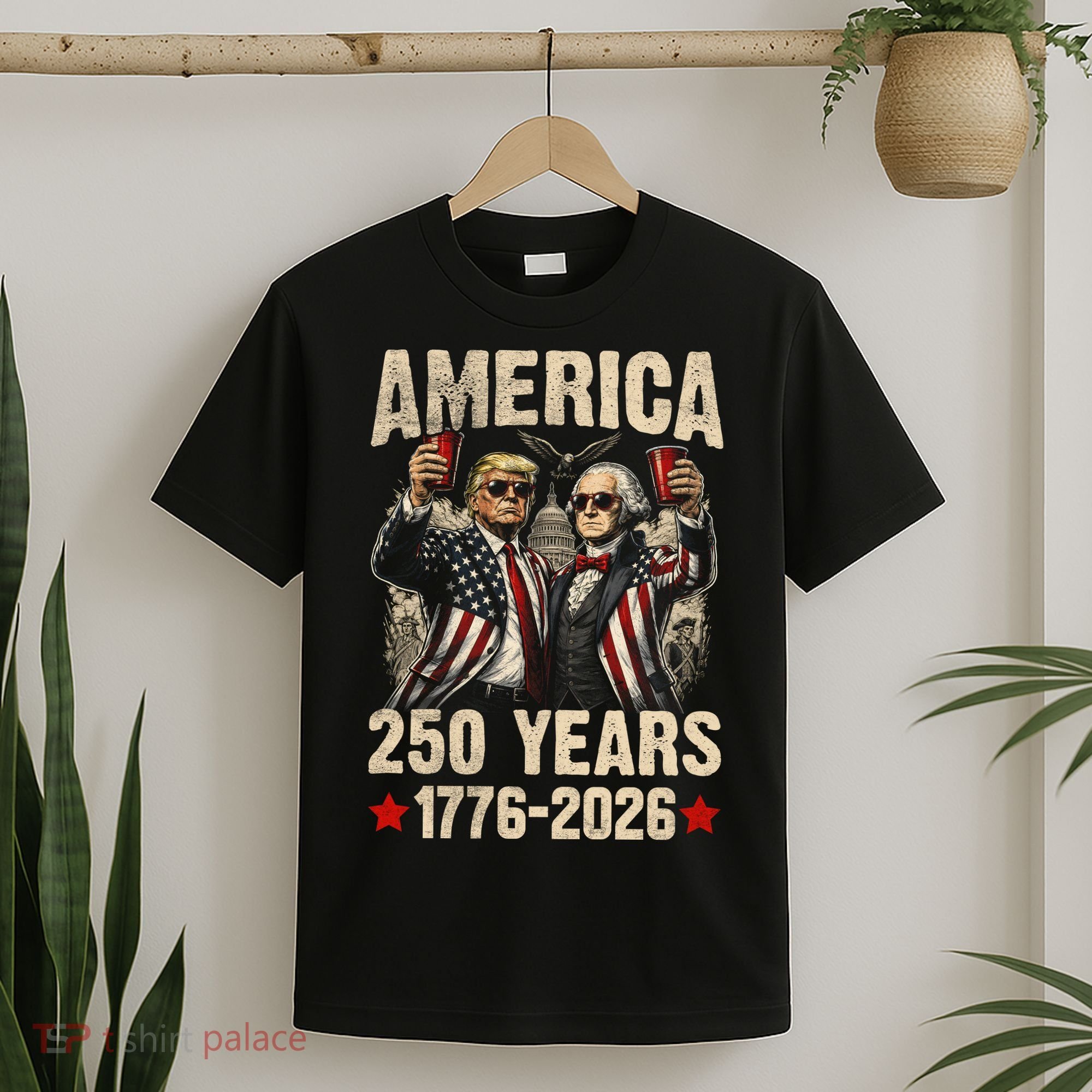 250 Years America 250th Anniversary Trump Washington T-Shirt