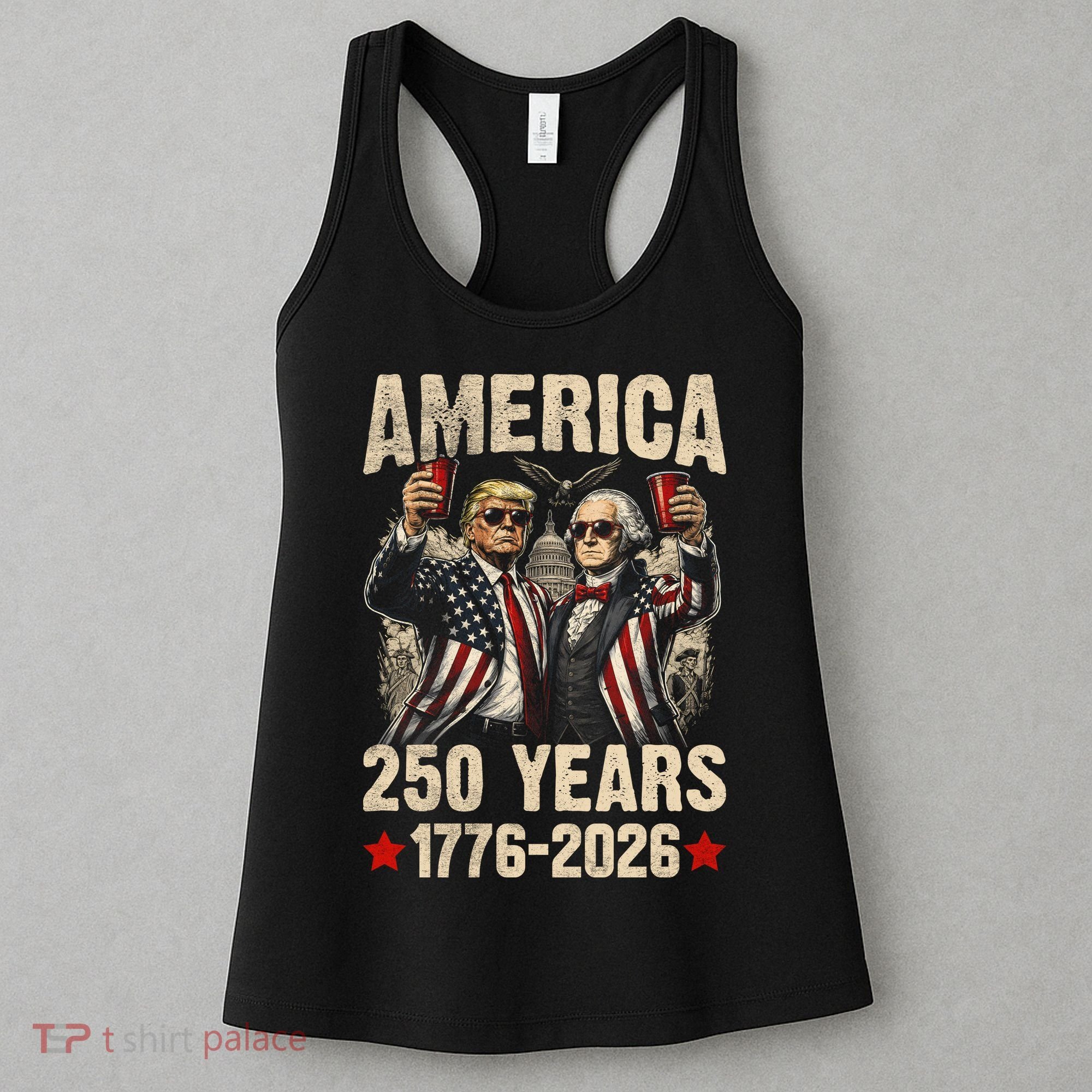 250 Years America 250th Anniversary Trump Washington Women's Tank Top