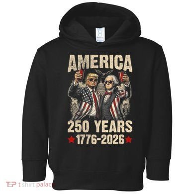 250 Years America 250th Anniversary Trump Washington Toddler Hoodie