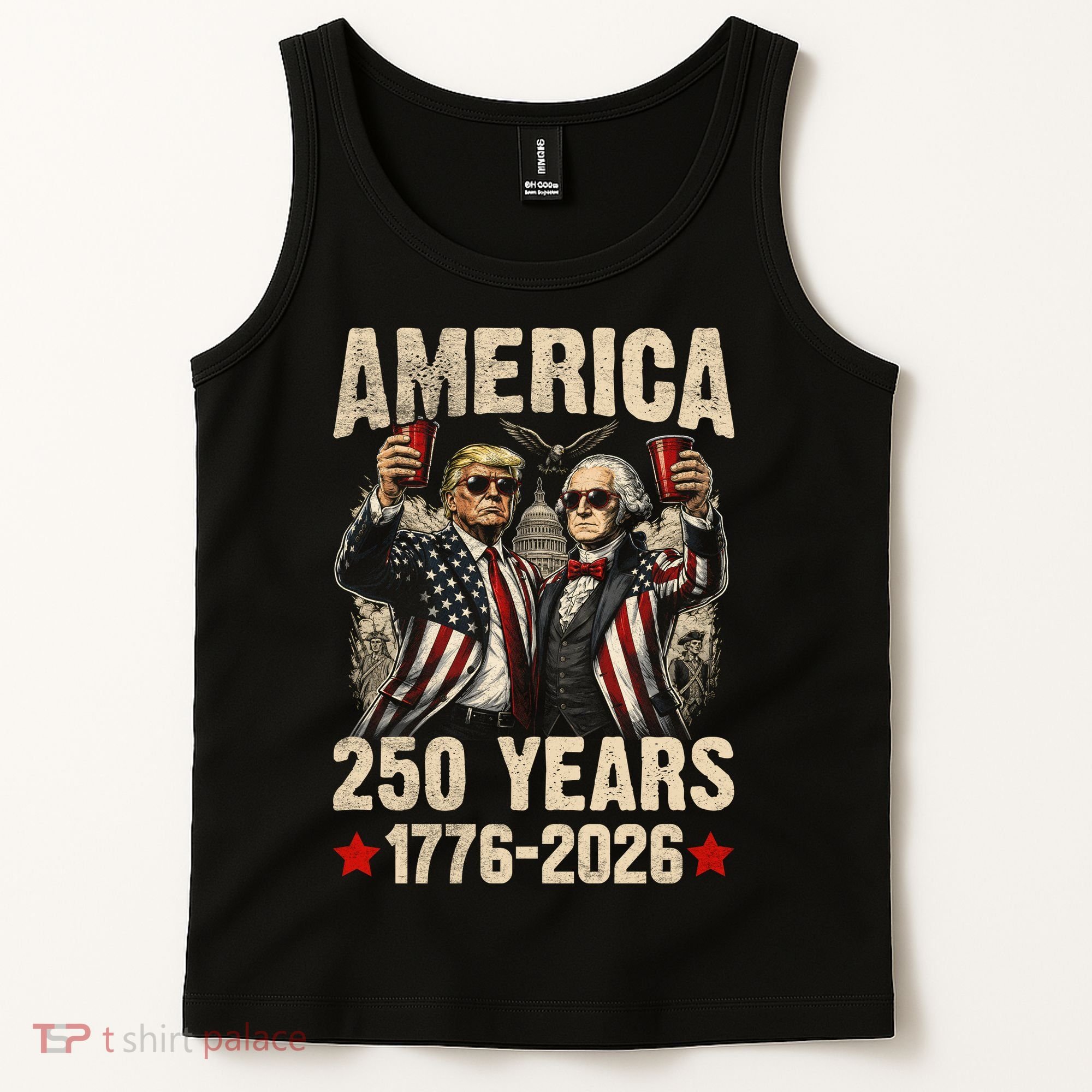 250 Years America 250th Anniversary Trump Washington Tank Top
