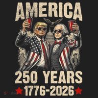 250 Years America 250th Anniversary Trump Washington Golf Towel thumb 3