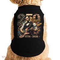 250 Years Abe Lincoln Playing Guitar 250th Anniversary  Doggie Tank thumb 0