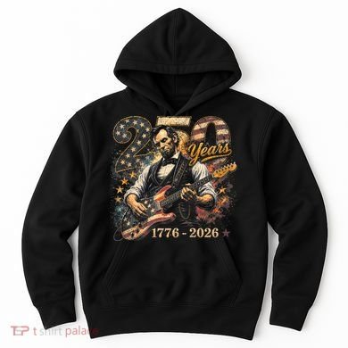 250 Years Abe Lincoln Playing Guitar 250th Anniversary  Hoodie