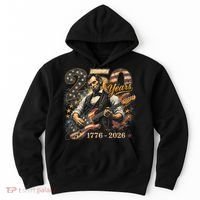 250 Years Abe Lincoln Playing Guitar 250th Anniversary  Hoodie thumb 0