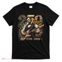 250 Years Abe Lincoln Playing Guitar 250th Anniversary  T-Shirt thumb 0