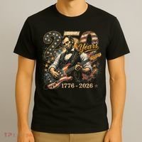250 Years Abe Lincoln Playing Guitar 250th Anniversary  T-Shirt thumb 3