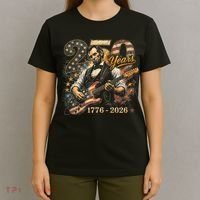 250 Years Abe Lincoln Playing Guitar 250th Anniversary  T-Shirt thumb 4