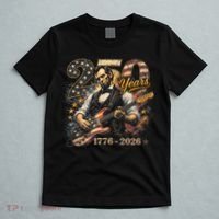 250 Years Abe Lincoln Playing Guitar 250th Anniversary  T-Shirt thumb 5