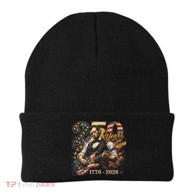 250 Years Abe Lincoln Playing Guitar 250th Anniversary  Beanie