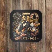 250 Years Abe Lincoln Playing Guitar 250th Anniversary  Coaster thumb 0