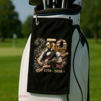 250 Years Abe Lincoln Playing Guitar 250th Anniversary  Golf Towel thumb 2