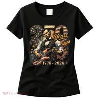250 Years Abe Lincoln Playing Guitar 250th Anniversary  Women's T-Shirt thumb 0