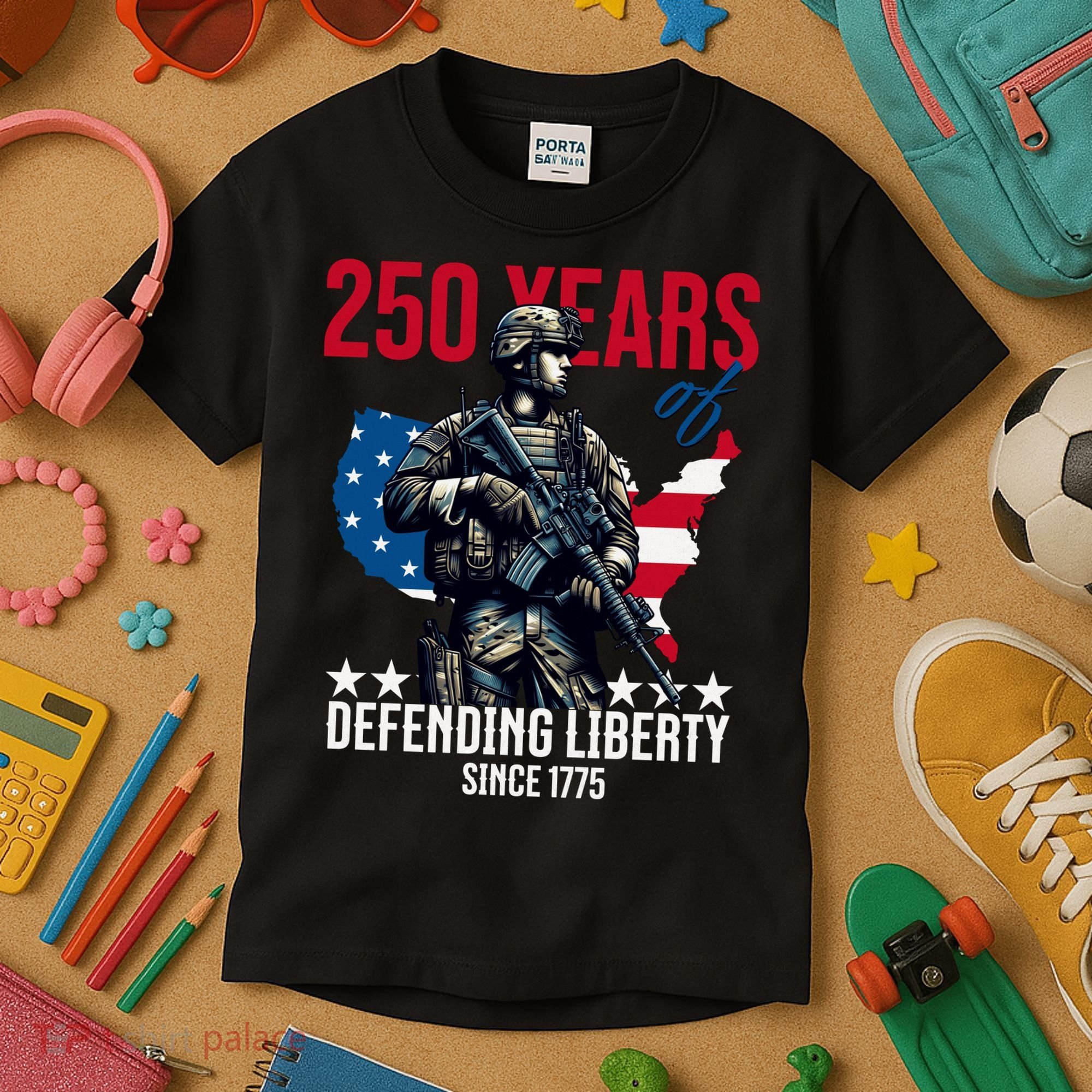 250 Years America Anniversary 250th Independence Day Kids T-Shirt