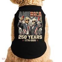 250 Years Donald Trump George Washington 1776-2026  Doggie Tank thumb 0