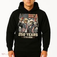 250 Years Donald Trump George Washington 1776-2026  Hoodie thumb 2