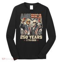 250 Years Donald Trump George Washington 1776-2026  Long Sleeve Shirt thumb 0