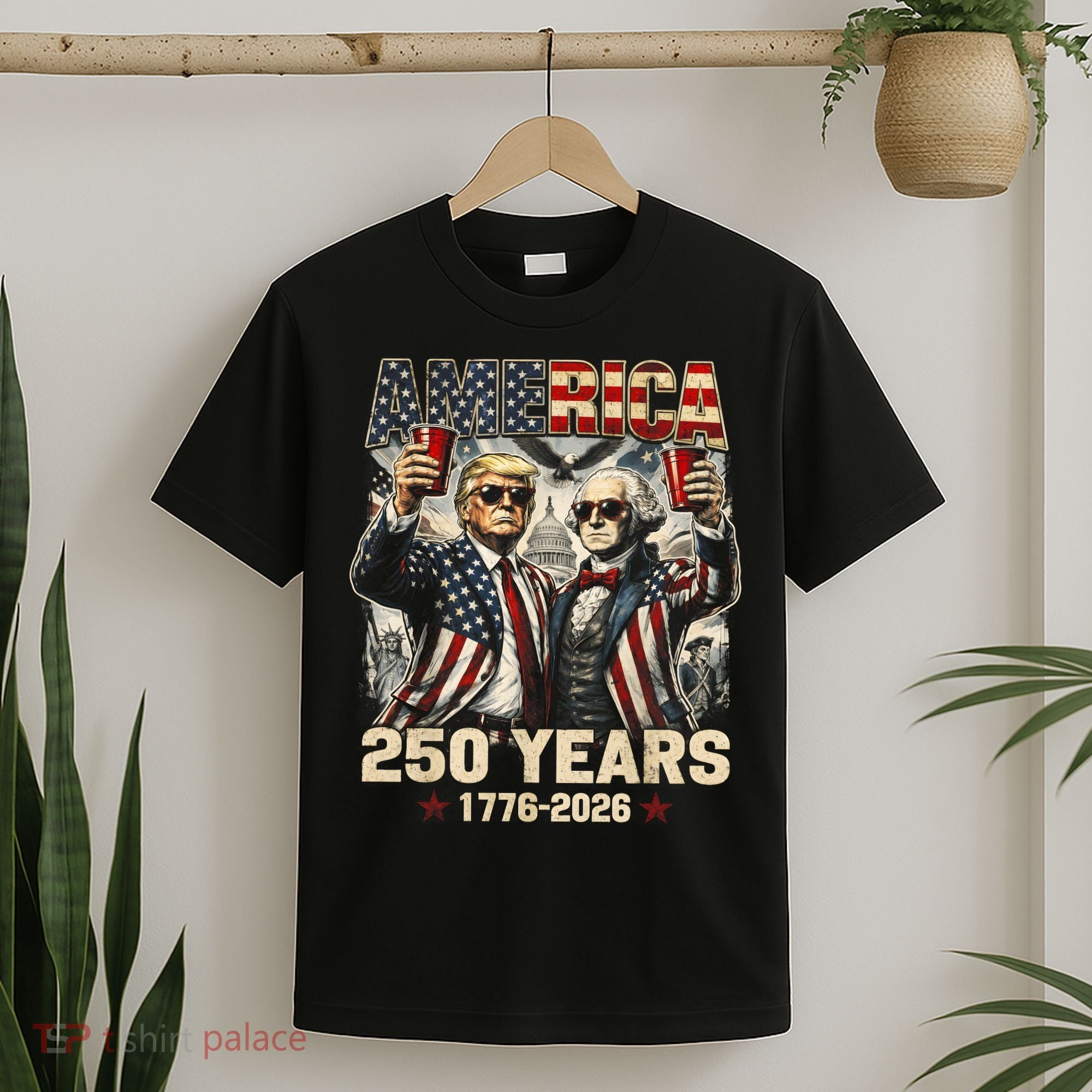 250 Years Donald Trump George Washington 1776-2026  T-Shirt