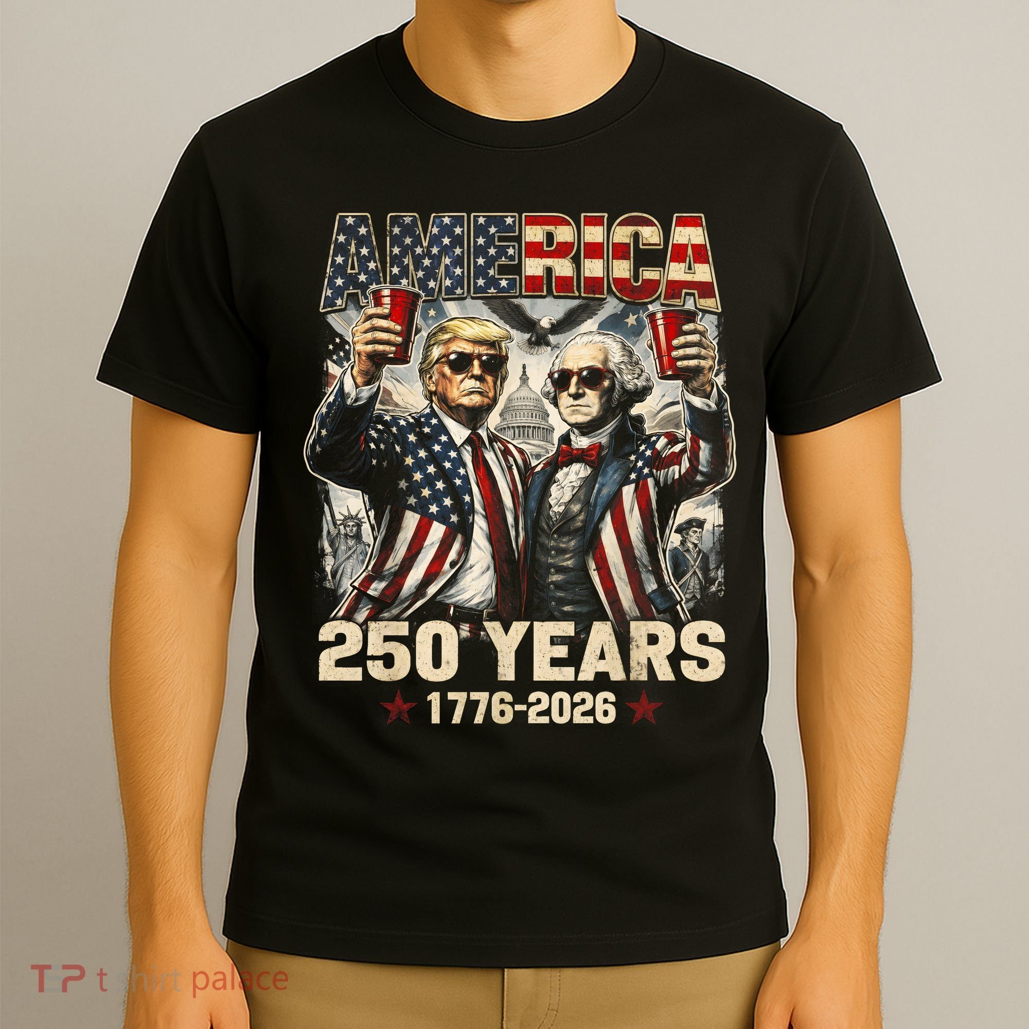 250 Years Donald Trump George Washington 1776-2026  T-Shirt