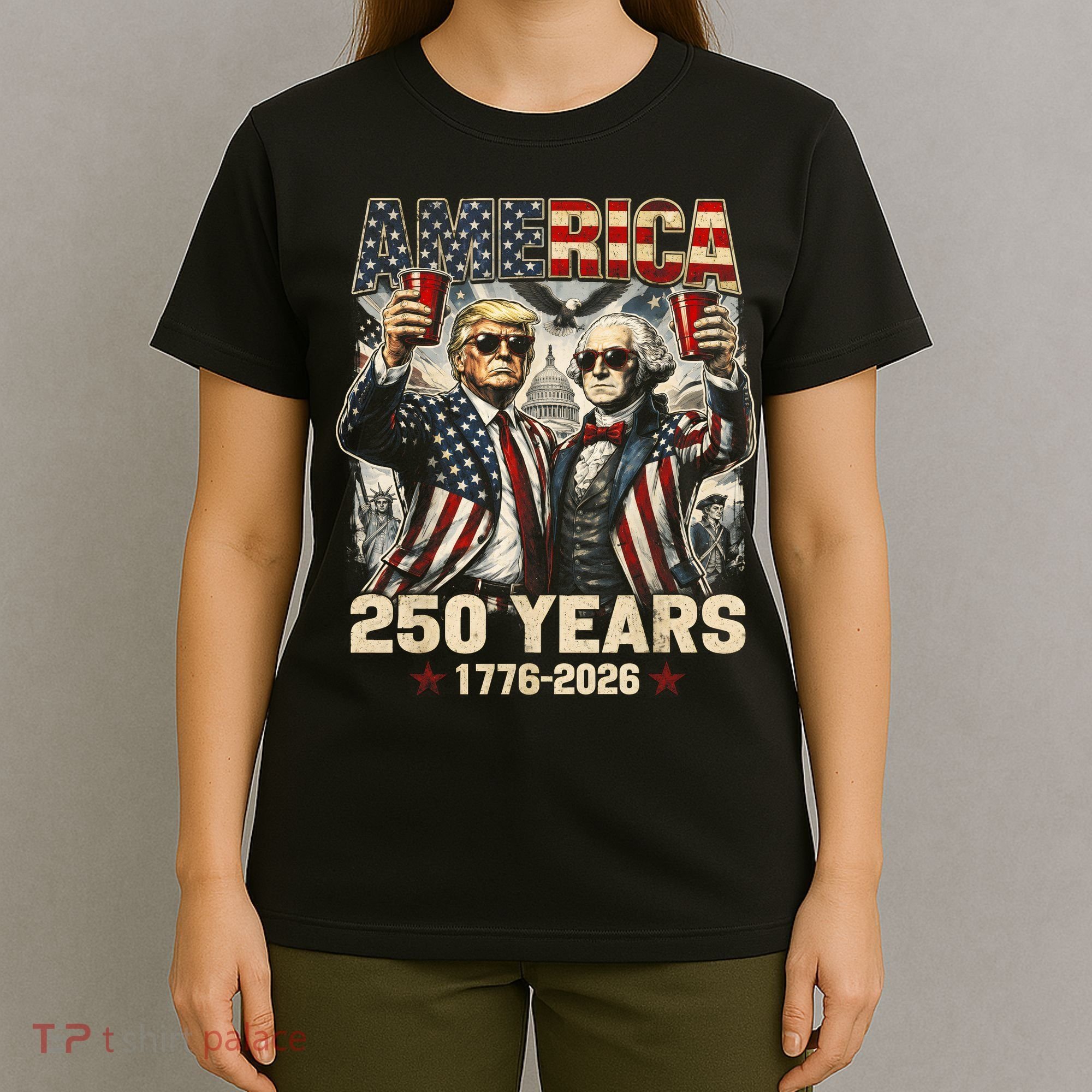 250 Years Donald Trump George Washington 1776-2026  T-Shirt